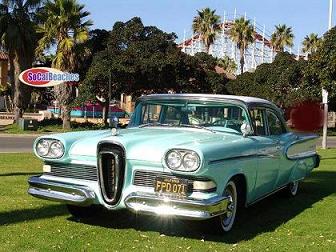 1958 Edsel in Mission Beach by Belmont Amusement Park
